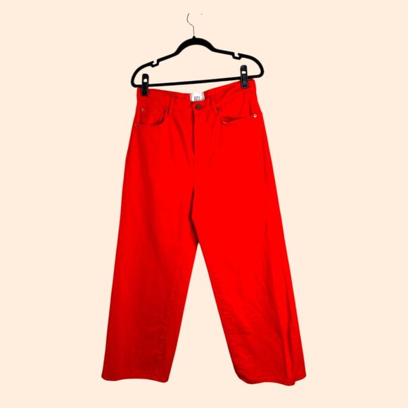 BDG High Rise Wide Leg Jeans Red - Picture 1 of 7